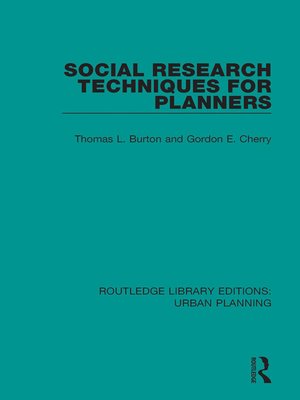 cover image of Social Research Techniques for Planners